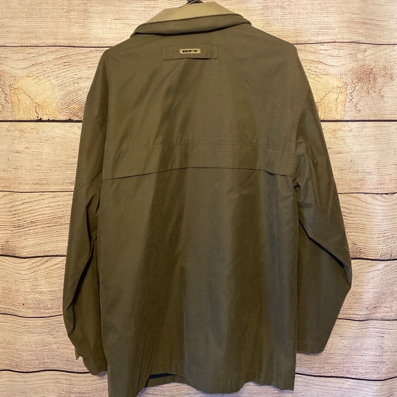 Rainforest RFT Mens Size Large Jacket Olive Green Full Zip Front and 9 Pockets - Picture 6 of 7